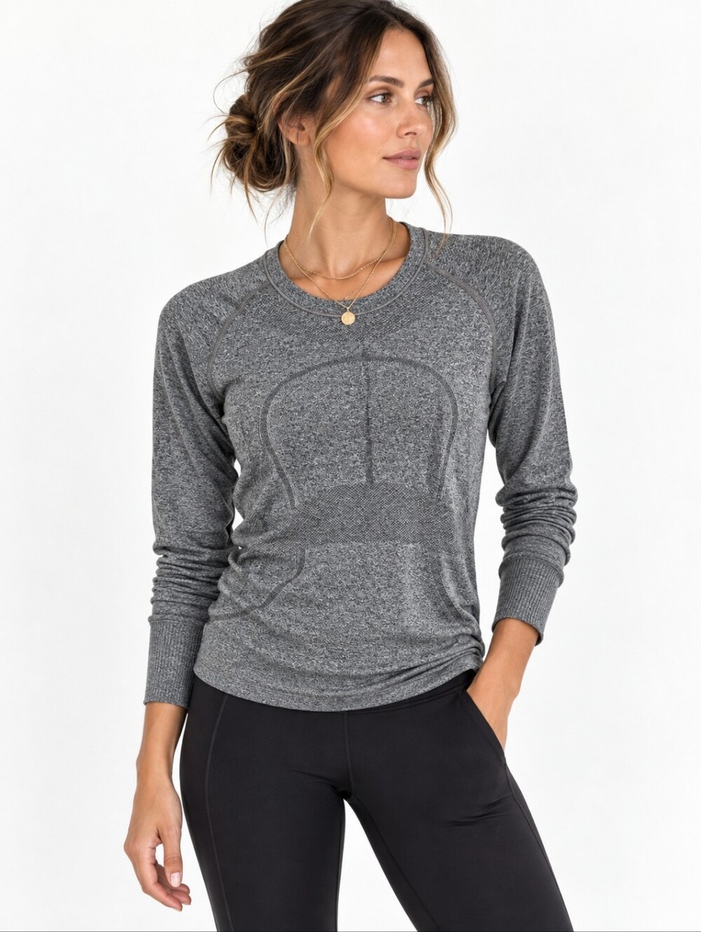 Lululemon Woman's Top Gray Long Sleeve